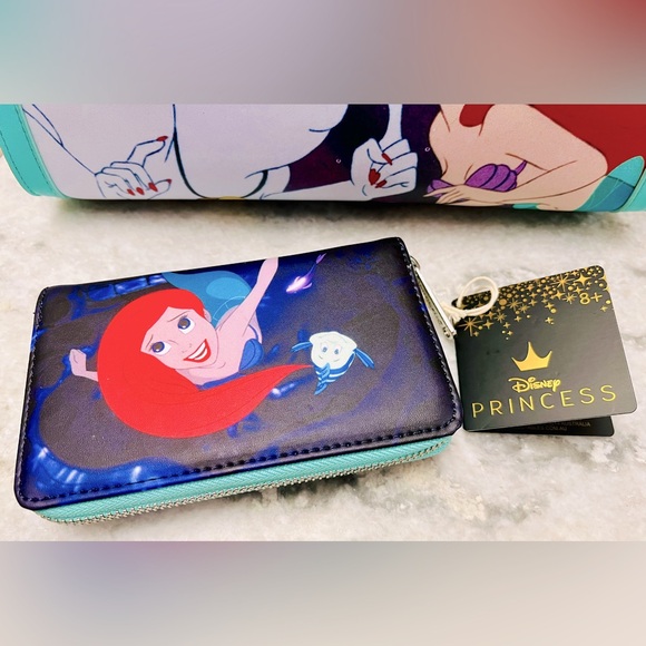 LoungeFly Disney Little Mermaid Bag & Wallet NWT 💝💚 - Picture 4 of 9